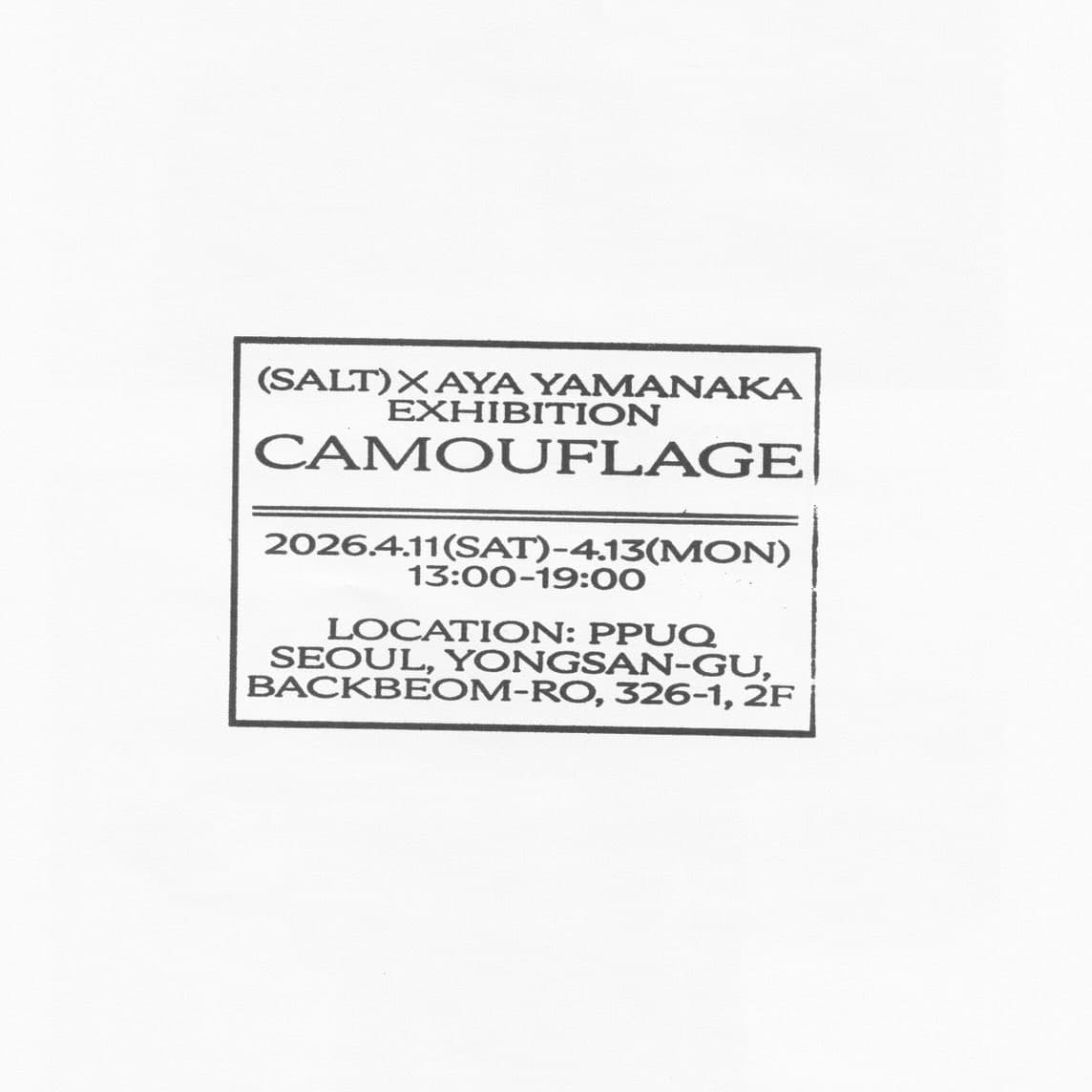 (salt) x Aya Yamanaka 〈Camouflage〉 - 이미지 4